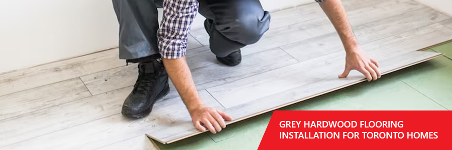 Grey Hardwood Flooring installation